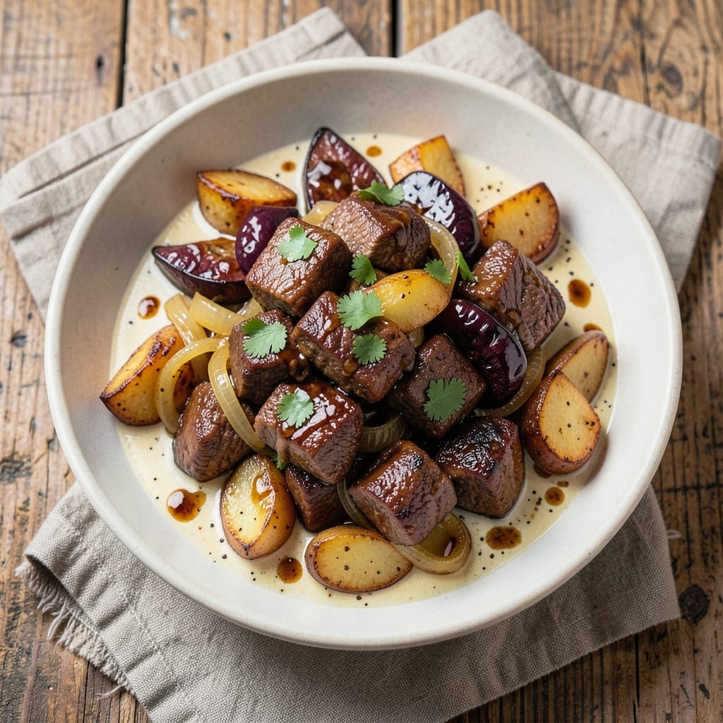 Beef Ajou Recipe: Smoky-Spiced Beef with Caramelized Onions