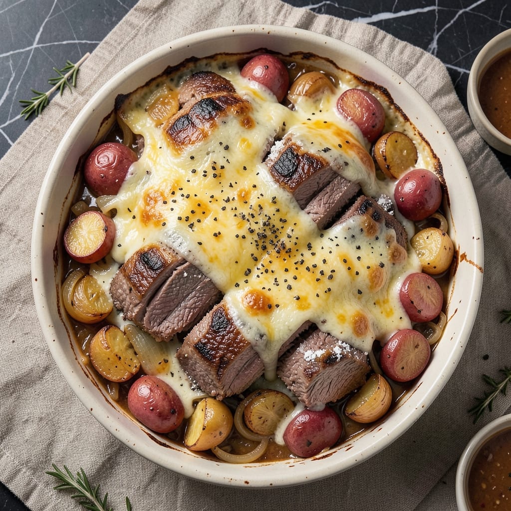 Baked Beef Casserole Recipe: Cheesy Potato Layered Warmth