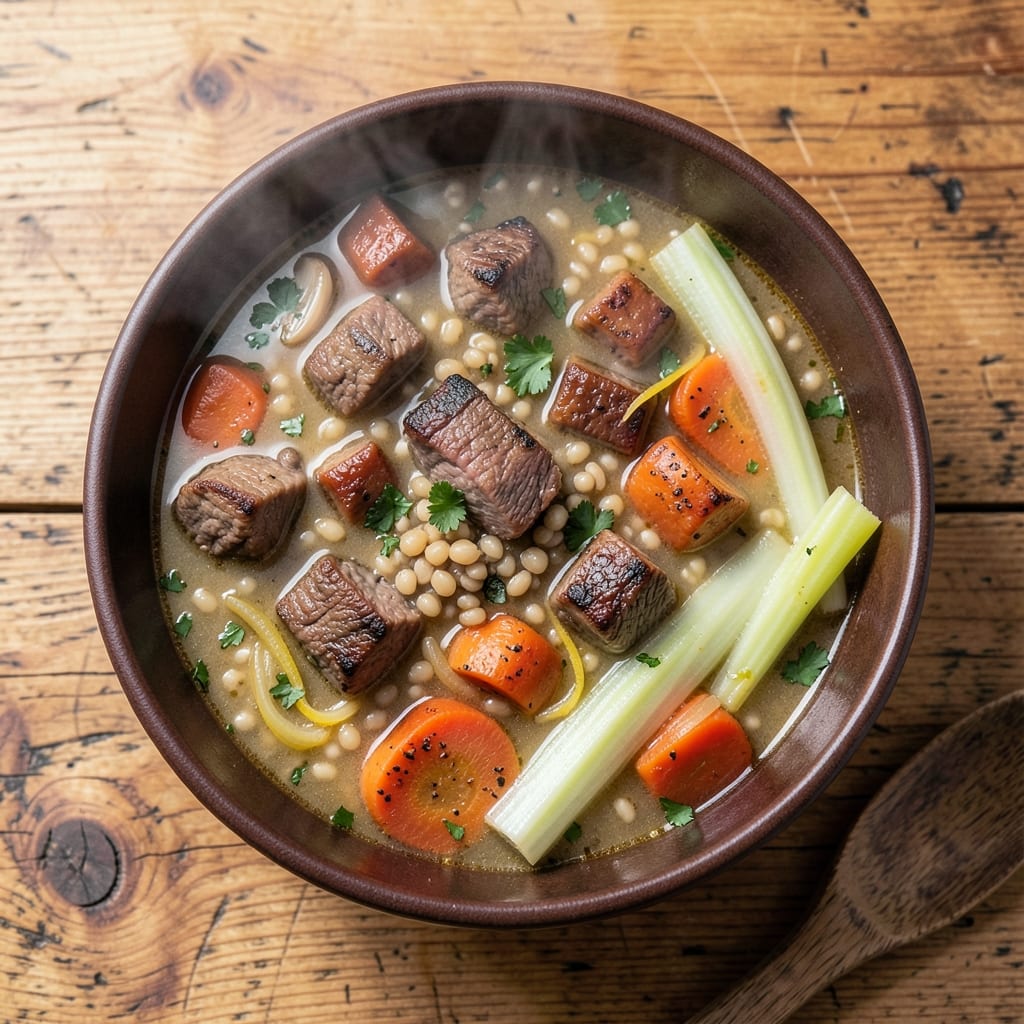 Beef Barley Soup Pressure Cooker Recipe: Ultra-Rich Broth in 30 Minutes
