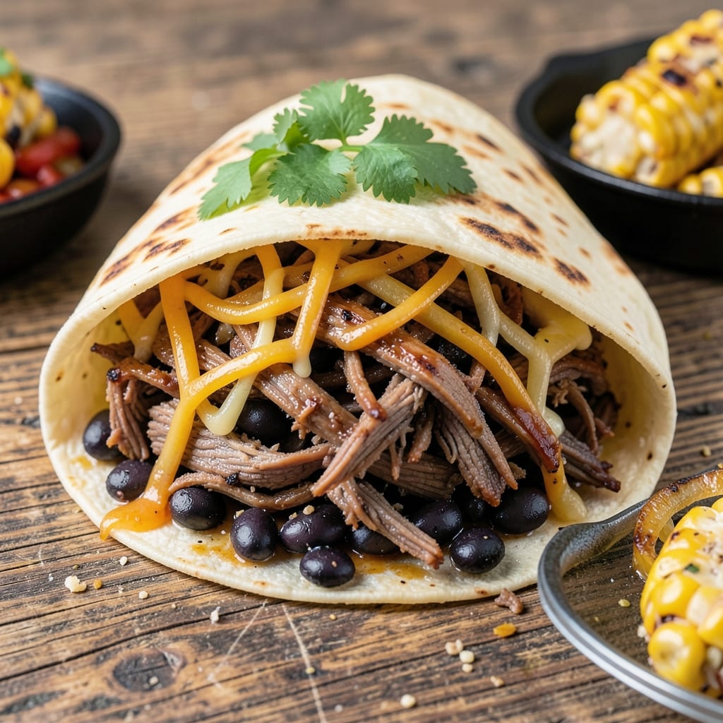 BBQ Beef Burritos Recipe: Smoky-Spiced Tortilla Wraps With Melty Cheese