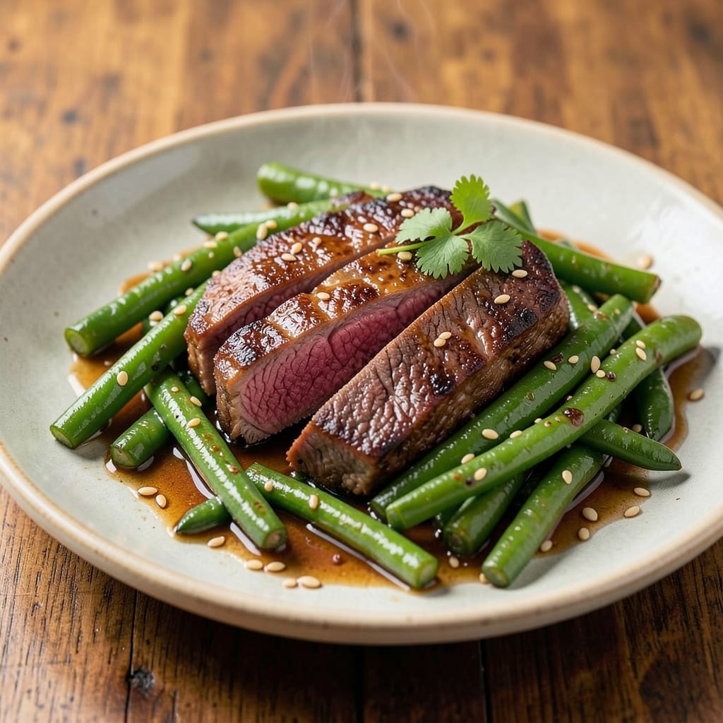 Beef and Green Beans Chinese Recipe: Wok-Hei Crispy Beef with Snap-Peaked Greens