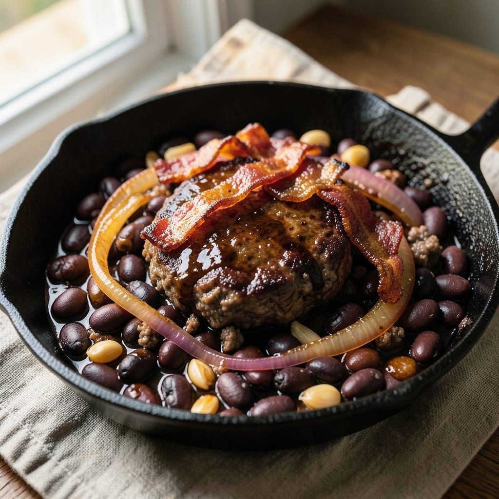 Beans, Bacon, and Ground Beef Recipe: Smoky-Spiced One-Pan Heartiness