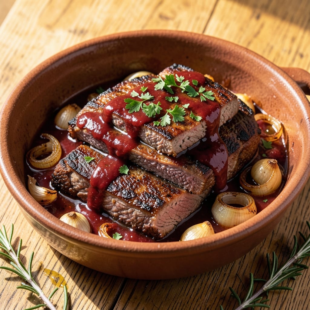 Beef A Casa Portuguese Recipe: Smoky Paprika and Garlic Braised Beef