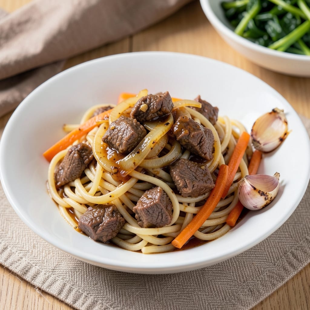 Beef and Noodles Recipe Using Canned Beef: Quick Umami-Packed Meal in 20 Minutes