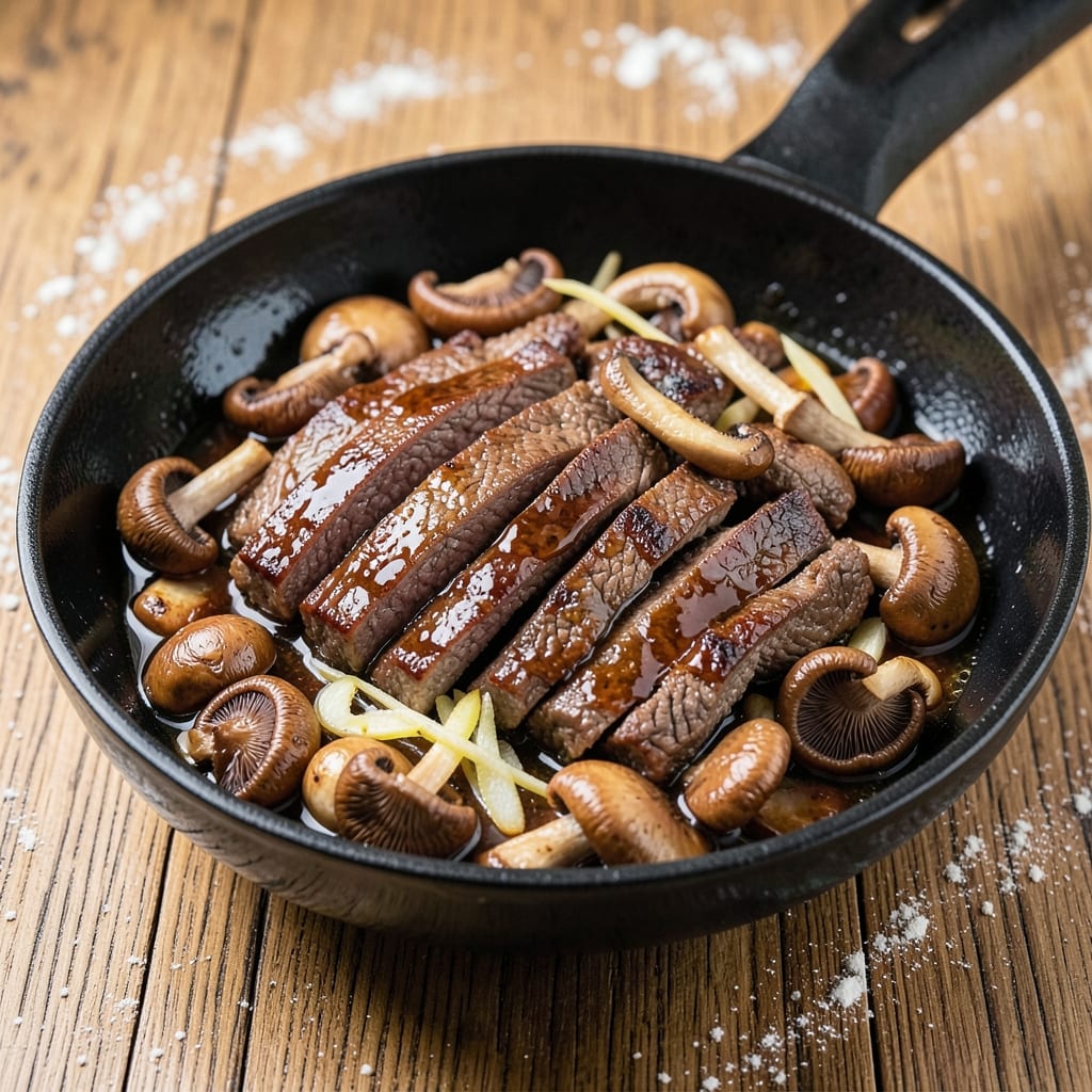 Beef and Shiitake Mushroom Stir Fry Recipe: Wok-Heated Umami Crunch in 20 Minutes