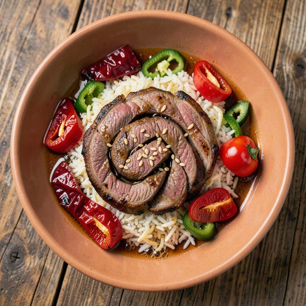 Beef and Pepper Bowl Recipe: Wok-Hei Crispy Beef Over Silky Rice