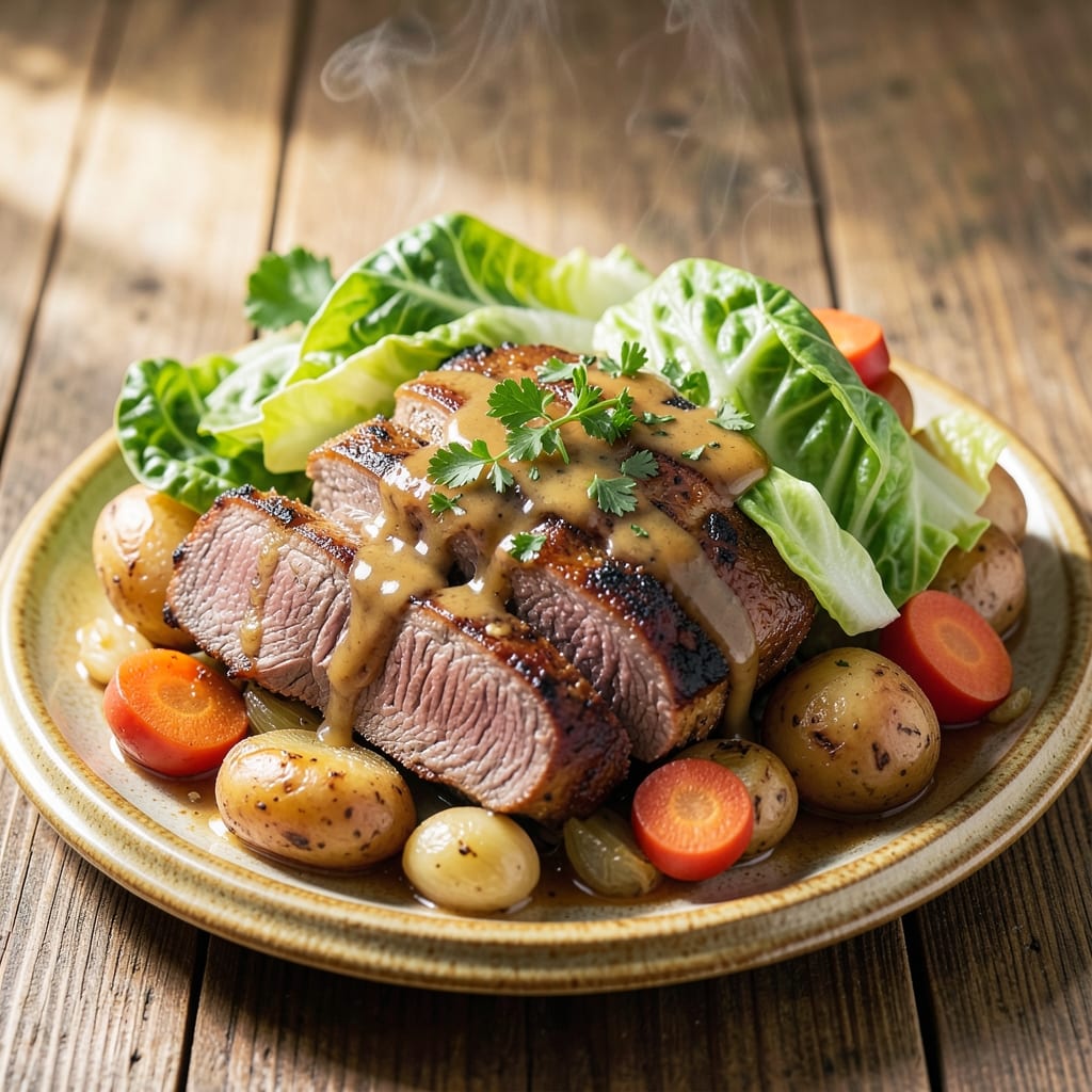Baked Corned Beef Brisket and Cabbage Recipe: Slow-Braised Richness with Spiced Potatoes