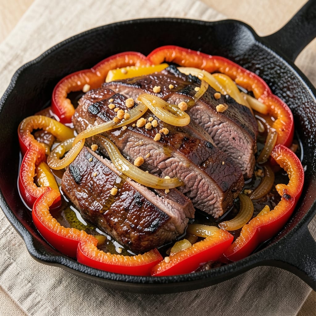 Beef Bell Pepper and Onion Recipe: One-Pan Skillet with Caramelized Layers