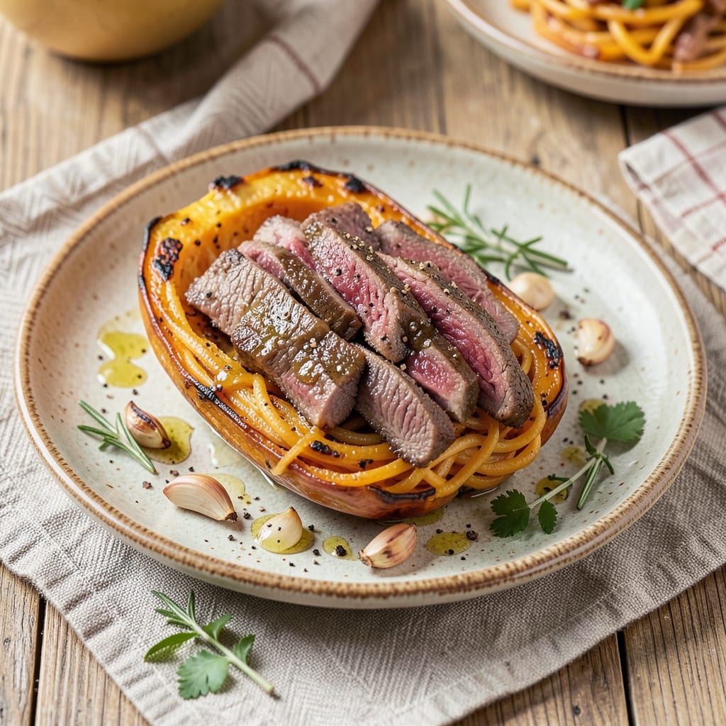Beef and Spaghetti Squash Recipe: Hearty One-Pan Umami Magic