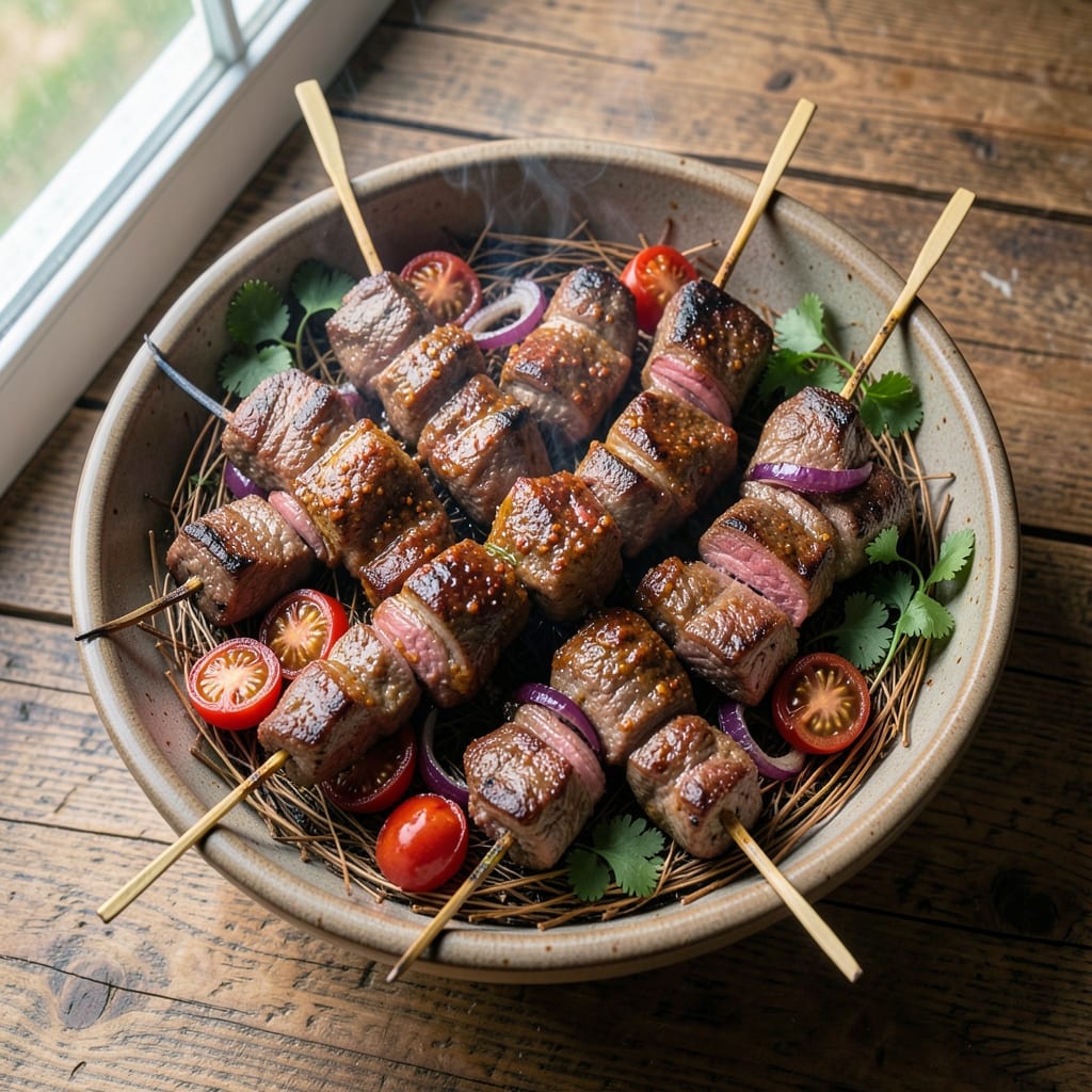 Barbecue Beef Skewers Recipe: Charred Edges and Juicy Centers in 20 Minutes