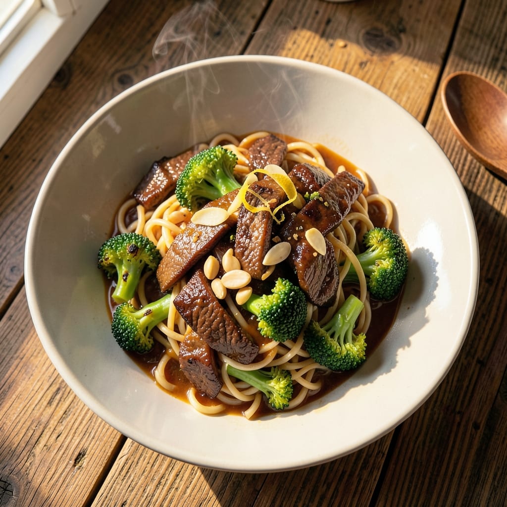 Beef and Broccoli Noodle Stir Fry Recipe: Wok-Hei Crispy Beef and Bright Broccoli Bites