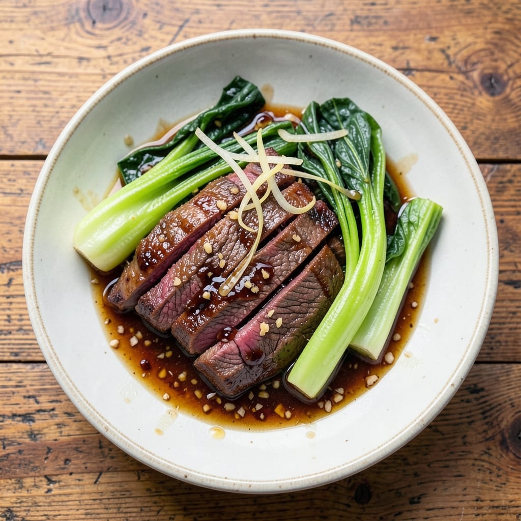 Beef and Greens Chinese Recipe: Wok-Hei Crispy Beef with Silky Bok Choy