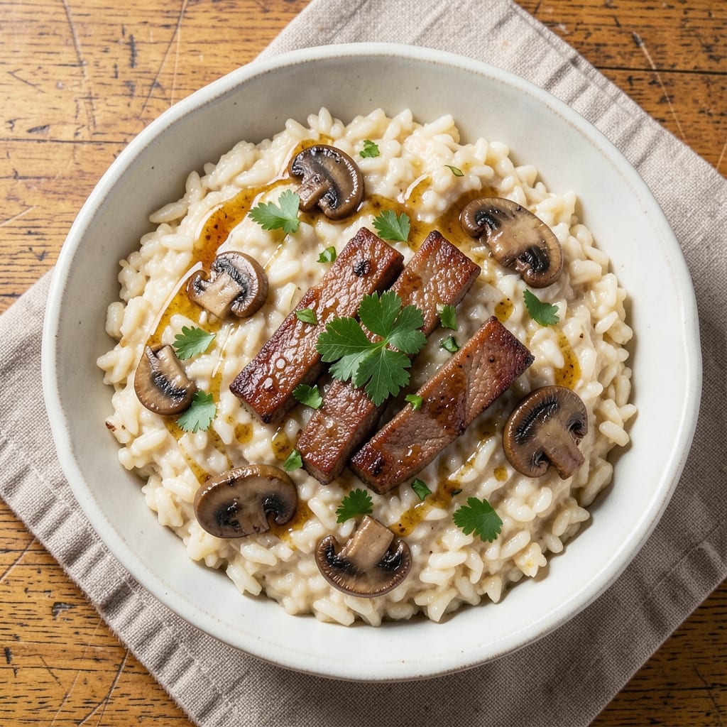 Beef and Mushroom Risotto Recipe: Creamy Arborio Magic in One Pot