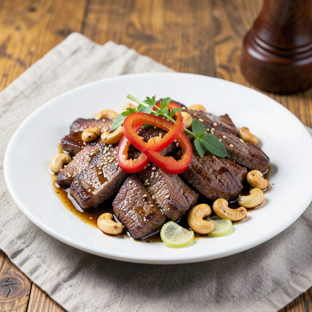 Beef and Cashew Stir Fry Recipe: Crispy Wok Hei Beef with Nutty Crunch