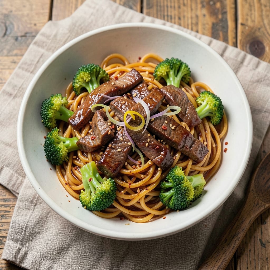 Beef and Broccoli Chow Mein Recipe: Wok-Hei Crispy Beef and Silky Noodles