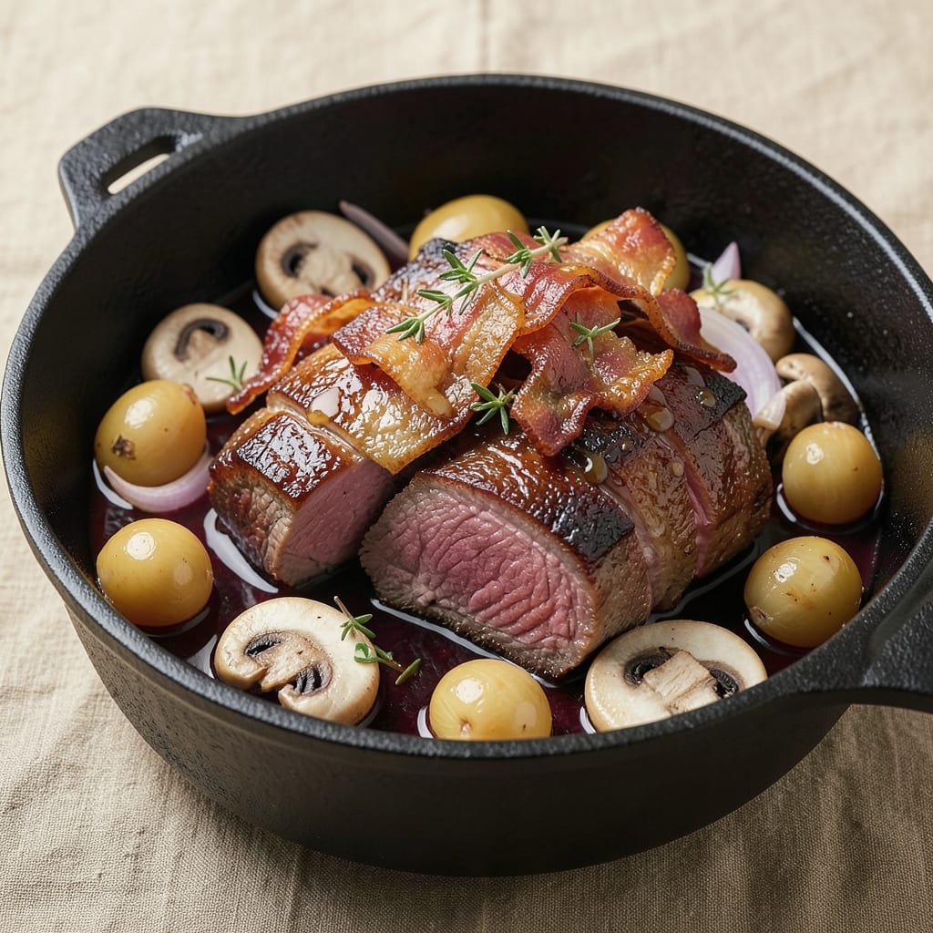 Barefoot in Paris Beef Bourguignon Recipe: Deep Wine-Braised Richness With Mushroom Magic
