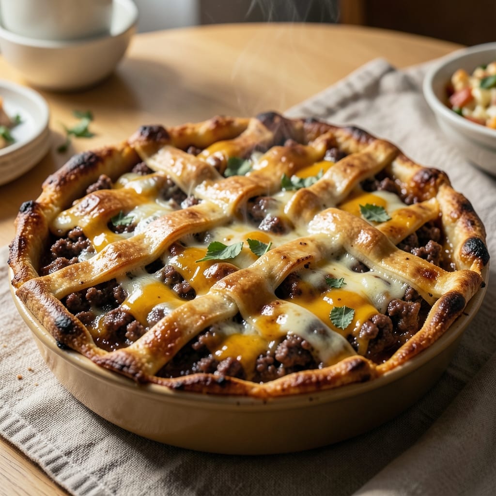 Beef and Cheese Pie Recipe: Golden Crust, Melted Cheese Bliss