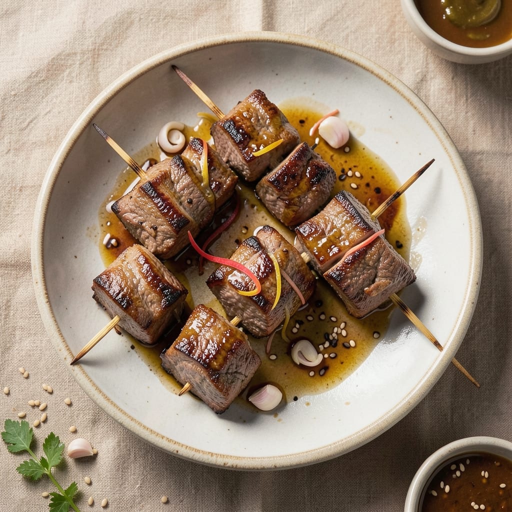 Baked Beef Kabobs Recipe: Charred Edges and Juicy Centers in 25 Minutes