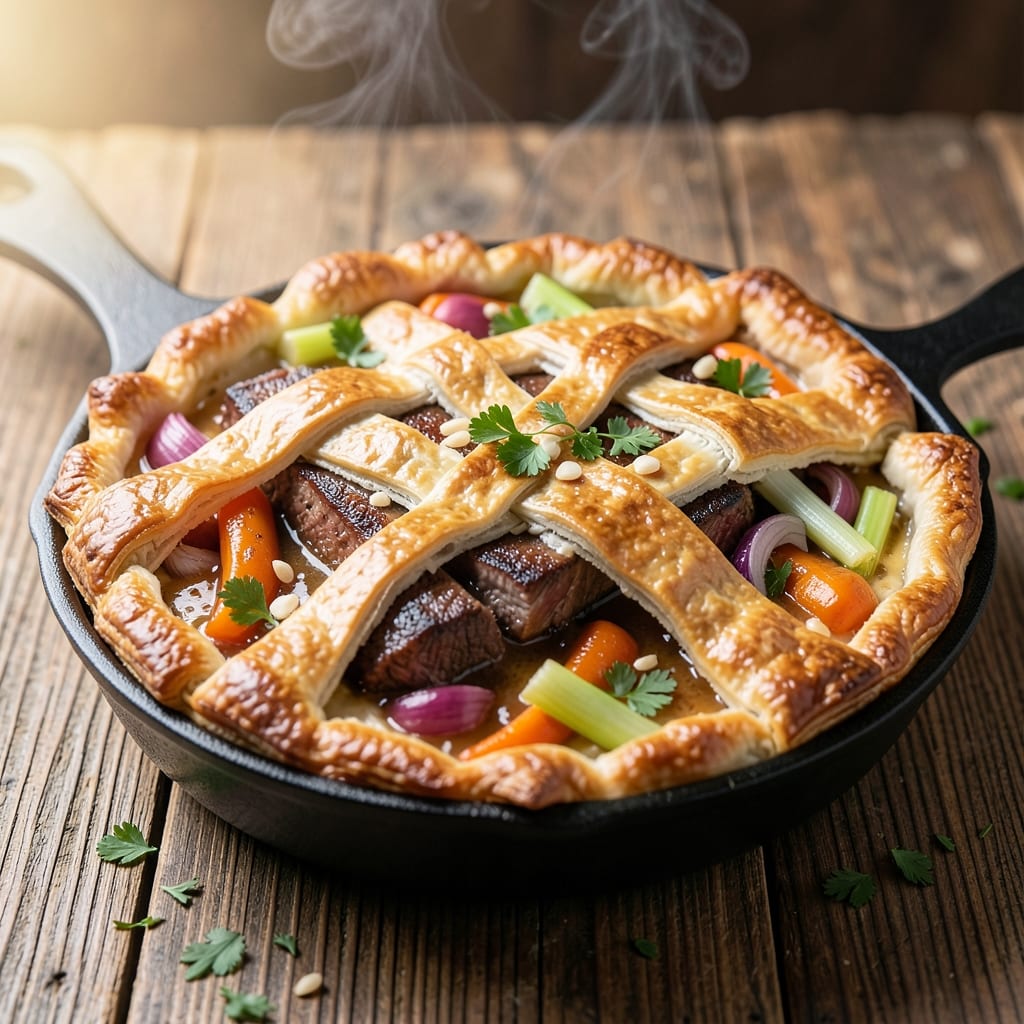 Banquet Beef Pot Pie Recipe: Golden Crust, Hearty Filling in One Dish