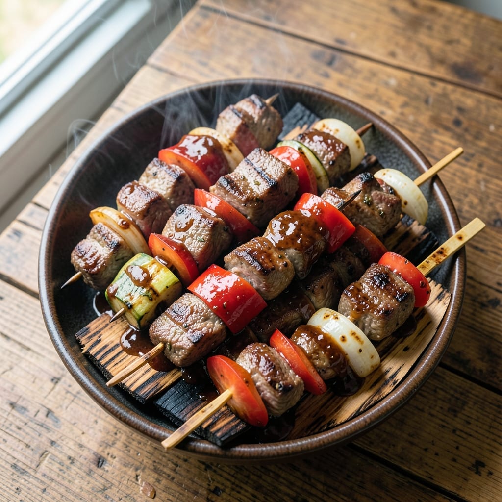 BBQ Beef Kabobs Recipe: Charred Edges and Smoky Grill Flavor