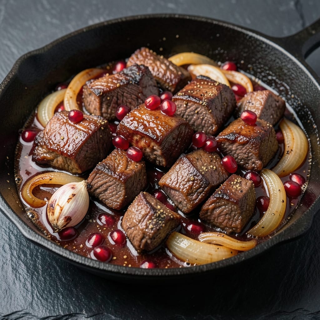 Beef and Pomegranate Recipe: Ruby Seeds Add Sweet-Tart Depth