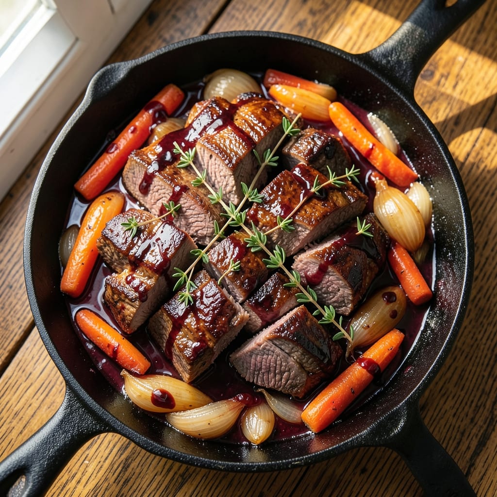 Beef and Red Wine Casserole Recipe: Deeply Savory Bites With Wine-Rich Gravy