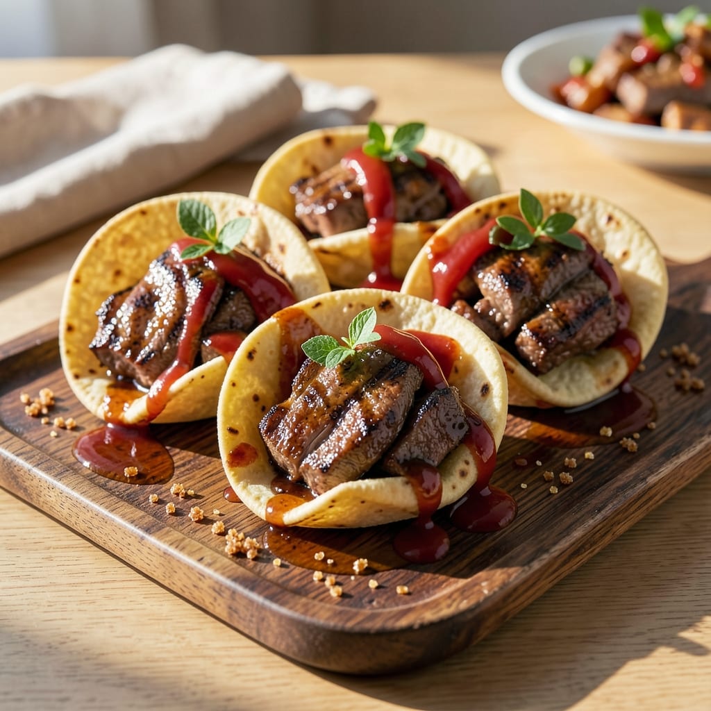Barbecue Beef Cups Recipe: Smoky, Charred Bites With Crispy Tortilla Shells