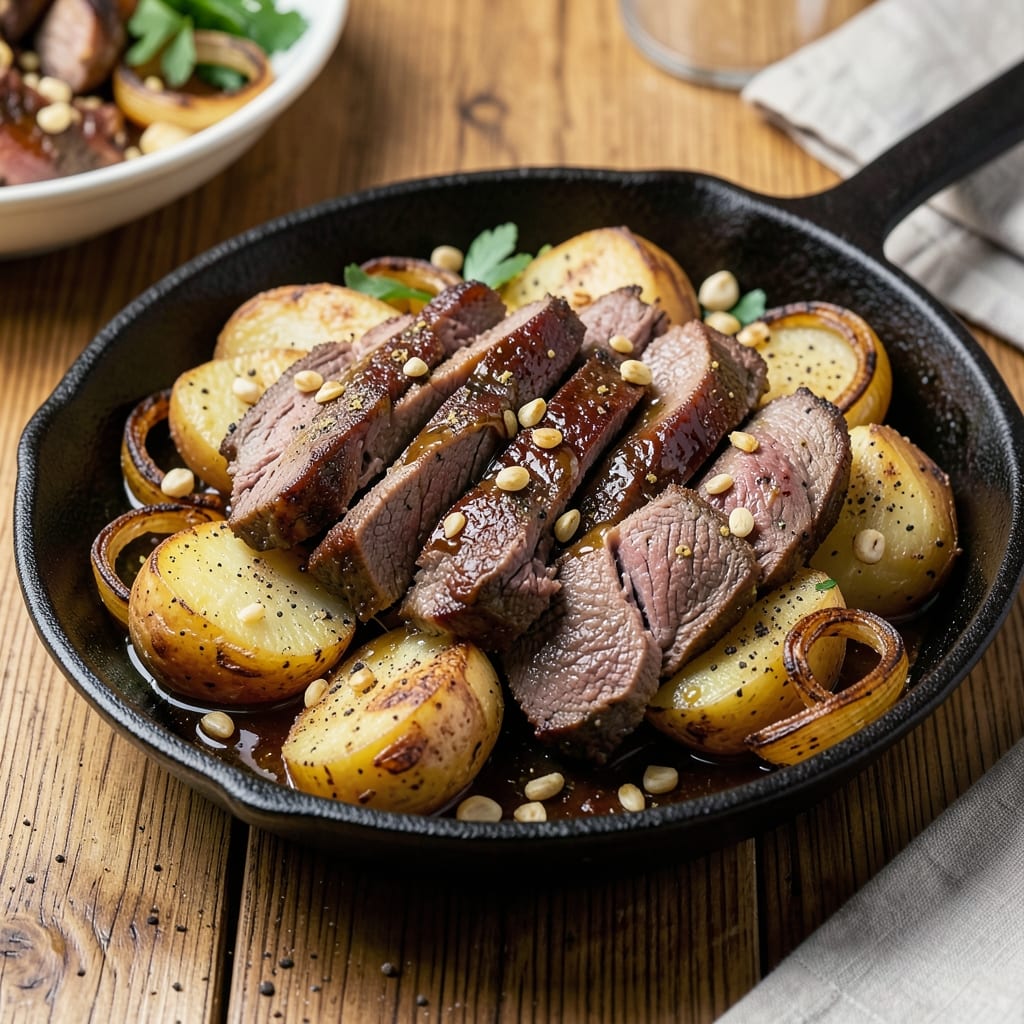 Baked Potato Beef Recipe: Crispy Top and Loaded With Savory Cheese