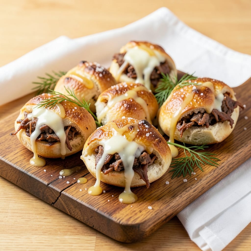 Beef and Cheese Piroshki Recipe: Flaky Dough Cradles Savory Filling