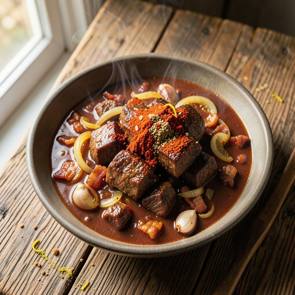 Beef and Bacon Chili Recipe: Smoky-Spiced Depth With Crispy Bacon Bits
