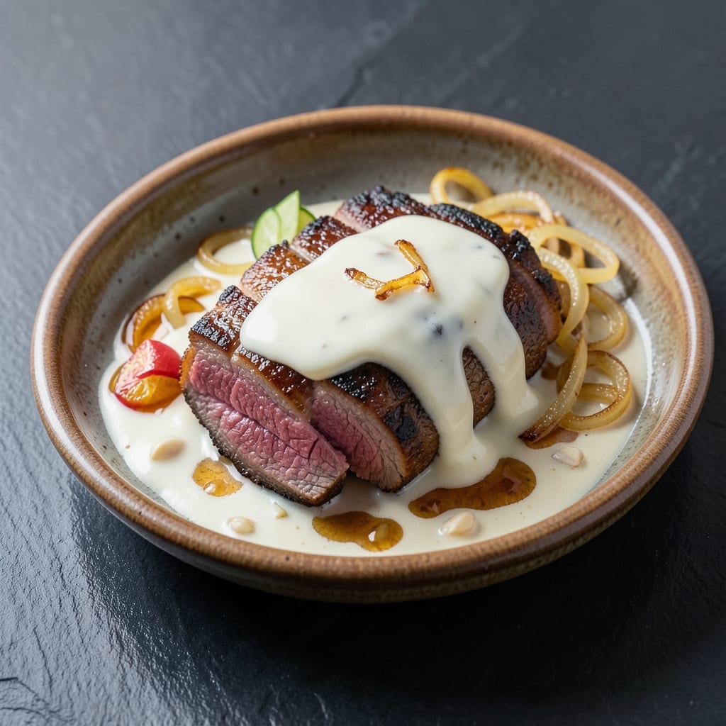 Beef and Milk Recipe: Silky-Smooth Curdled Delight With Spiced Beef