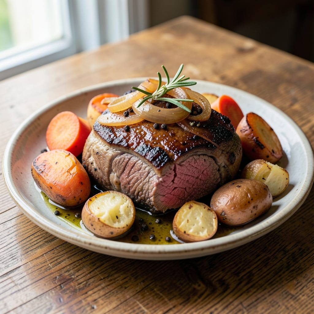 Beef and Mixed Vegetables Recipe: One-Pot Umami Bomb With Caramelized Roots
