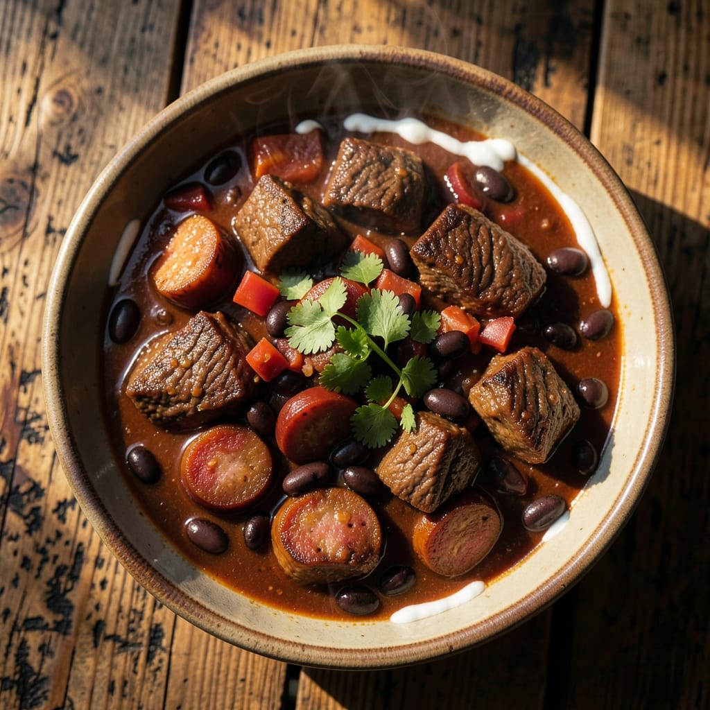 Beef and Sausage Crock Pot Chili Recipe: Deep-Spiced, Meat-Packed Heartiness