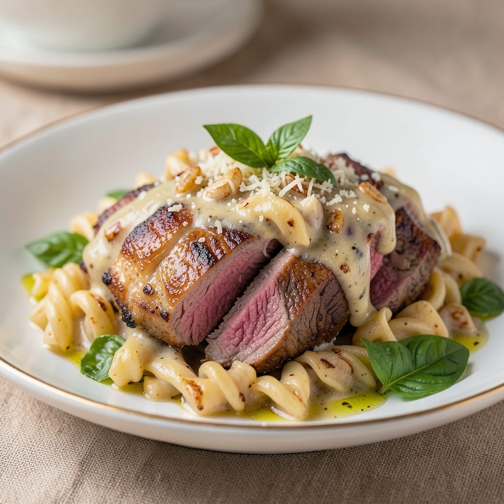 Beef Rotini in Garlic Parmesan Sauce Recipe: One-Pan Cheesy Pasta Magic