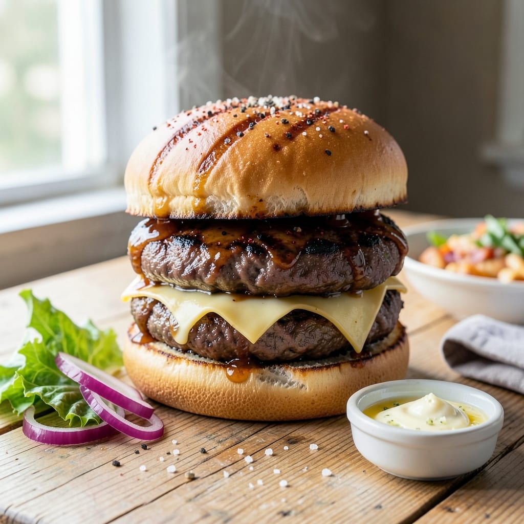 Jamie Oliver's BBQ Beef Burger Recipe: Smoky Char and Juicy Centers