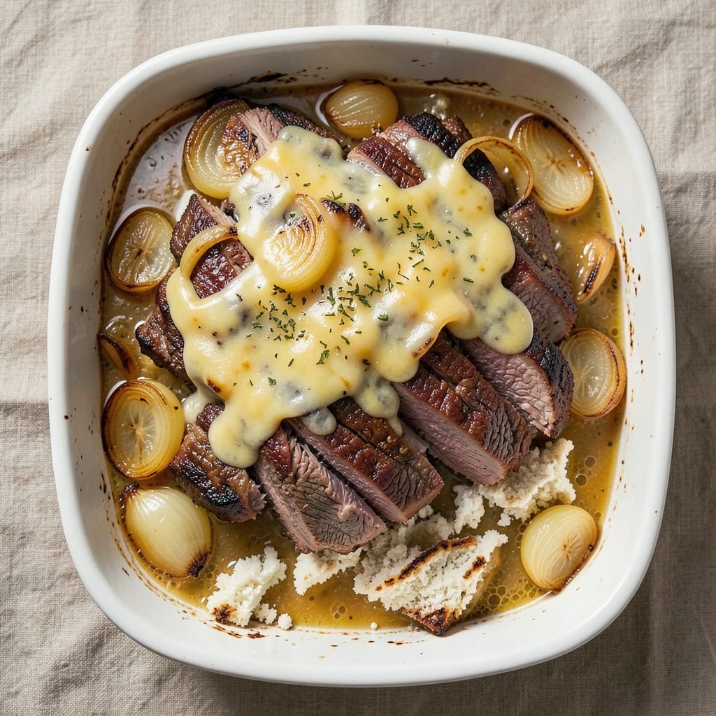 Beef and Onion Casserole Recipe: Savory Crispy Top and Tender Beef Layers
