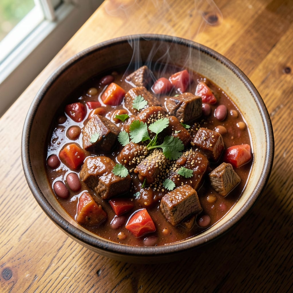 Beef and Bean Chili Crockpot Recipe: Deep-Spiced Slow-Cooked Heartiness