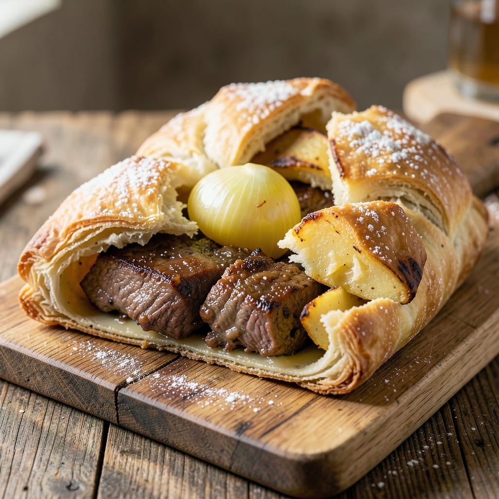 Beef and Potato Pasty Recipe: Flaky Crust Encases Savory Meat and Spuds