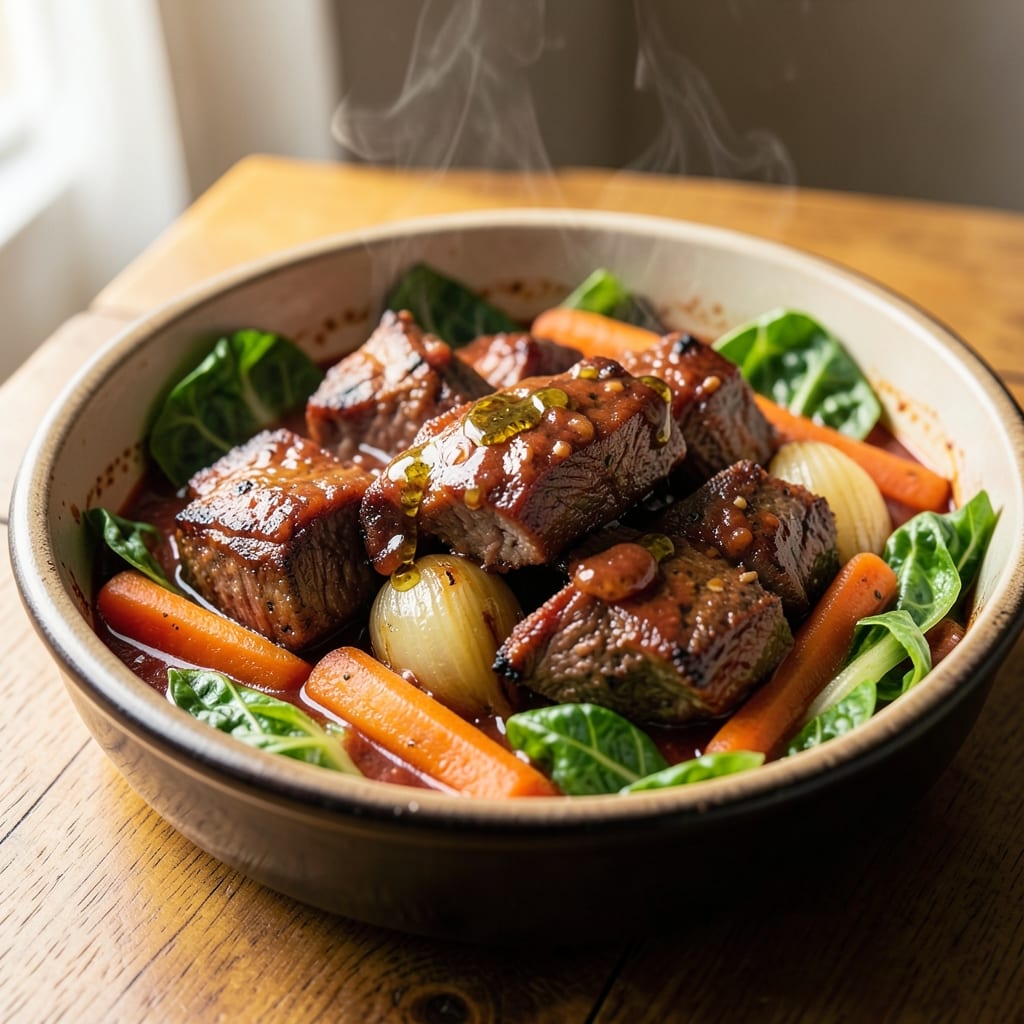 Beef and Green Cabbage Recipe: Hearty Eastern European Stew With Sour Cream Swirl