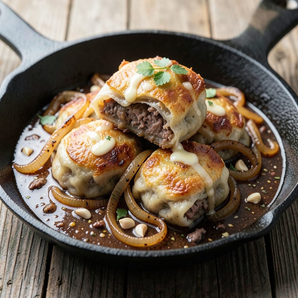 Beef Bierocks Recipe: Flaky Pastry Envelops Savory Beef and Gravy