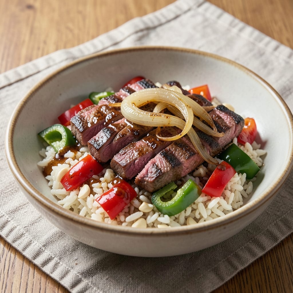 Beef and Peppers Over Rice Recipe: One-Pan Protein-Packed Meal in 25 Minutes