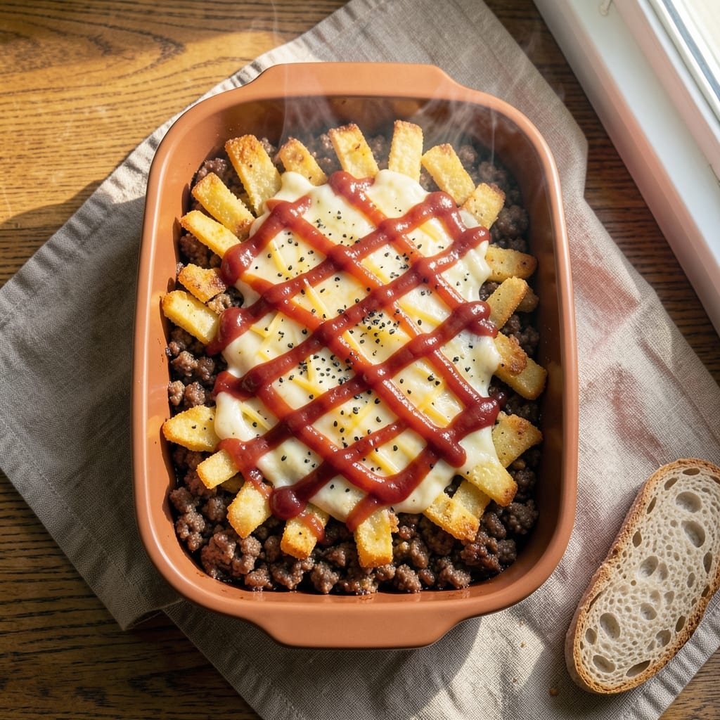 Beef and Hash Brown Casserole Recipe: Cheesy Potato Crust Locks in Savory Juices