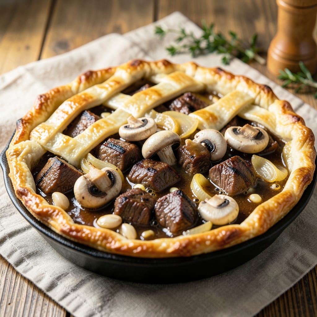 Beef and Beer Pie Recipe: Crispy Top, Rich Gravy, One-Pan Masterpiece