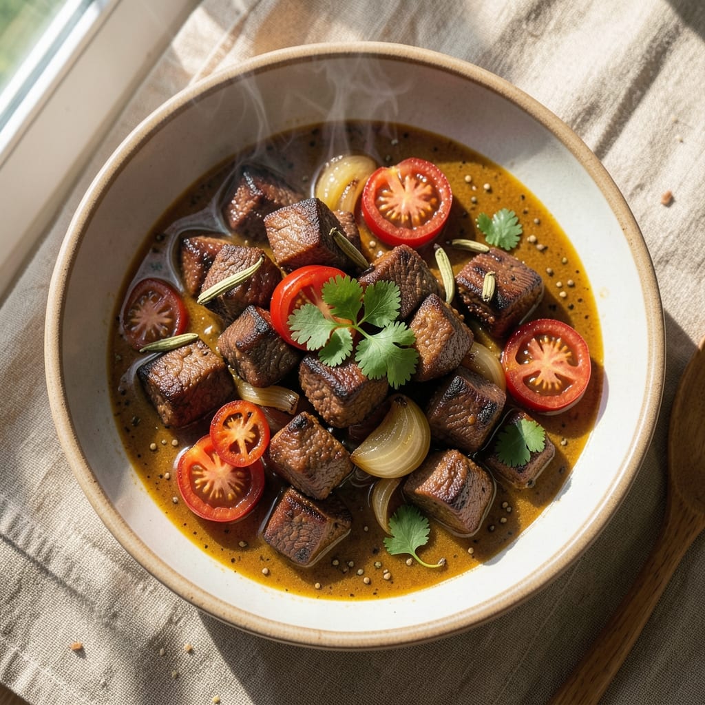 Beef and Tomato Curry Recipe: Spiced Coconut Velvety in One Pot
