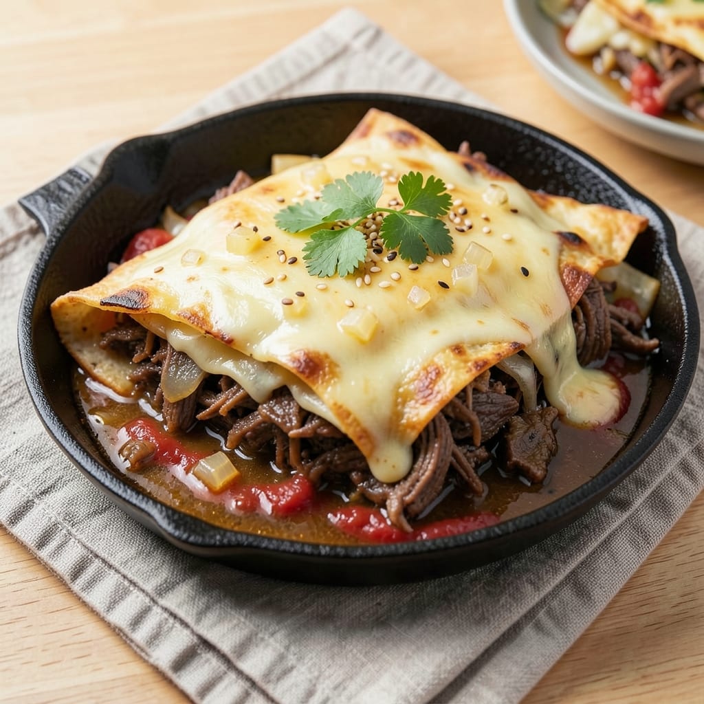 Baked Shredded Beef Chimichanga Recipe: Crispy Tortilla Stacks With Melty Cheese Magic