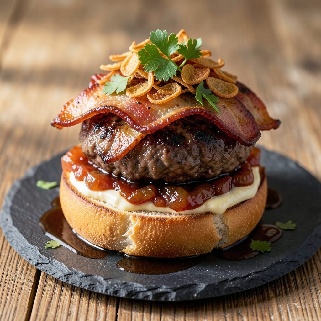 Bacon Ground Beef Burgers Recipe: Smoky Crispy Edges and Juicy Centers