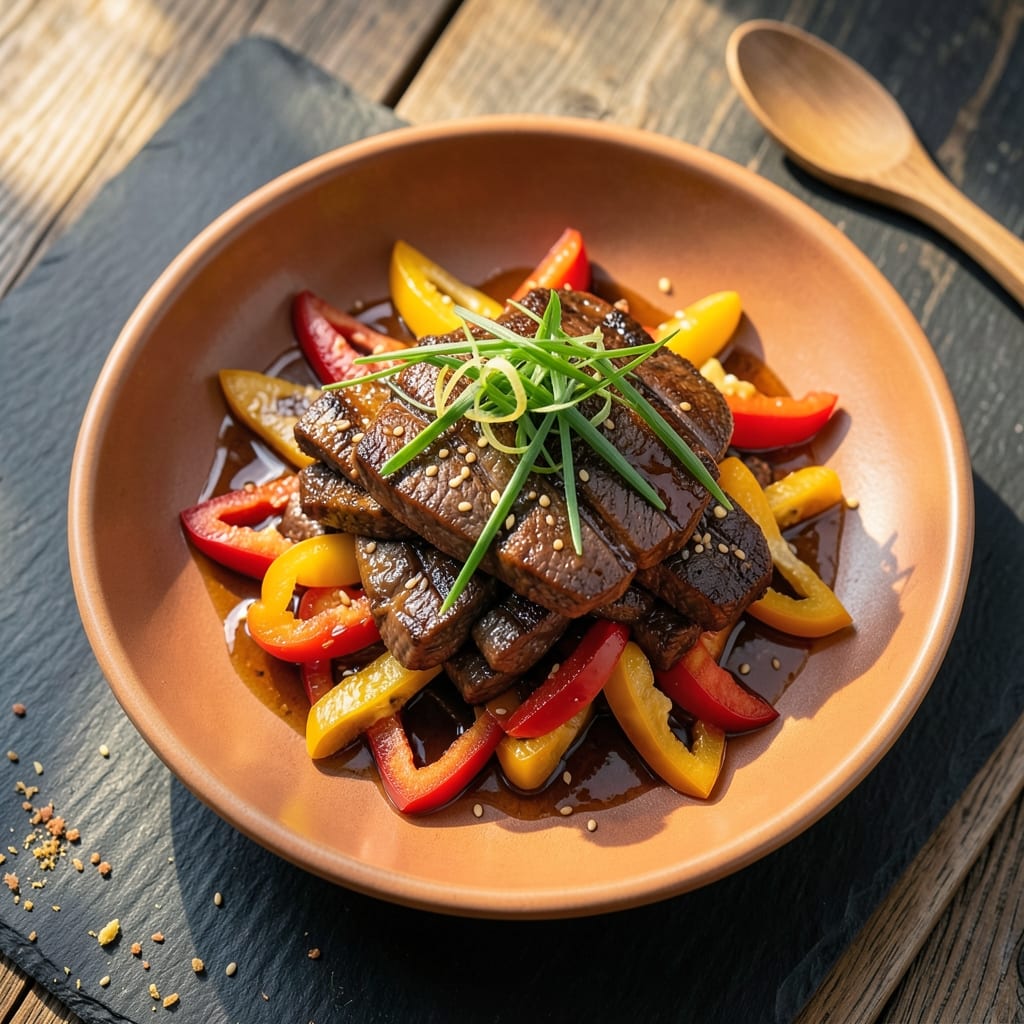 Beef and Bell Peppers Cowboy Bebop Recipe: Smoky-Sweet Stir-Fry with Umami Depth