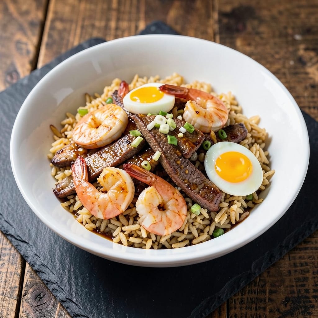 Beef and Shrimp Fried Rice Recipe: Wok-Hei Crispy Bites with Sweet Garlic Aroma