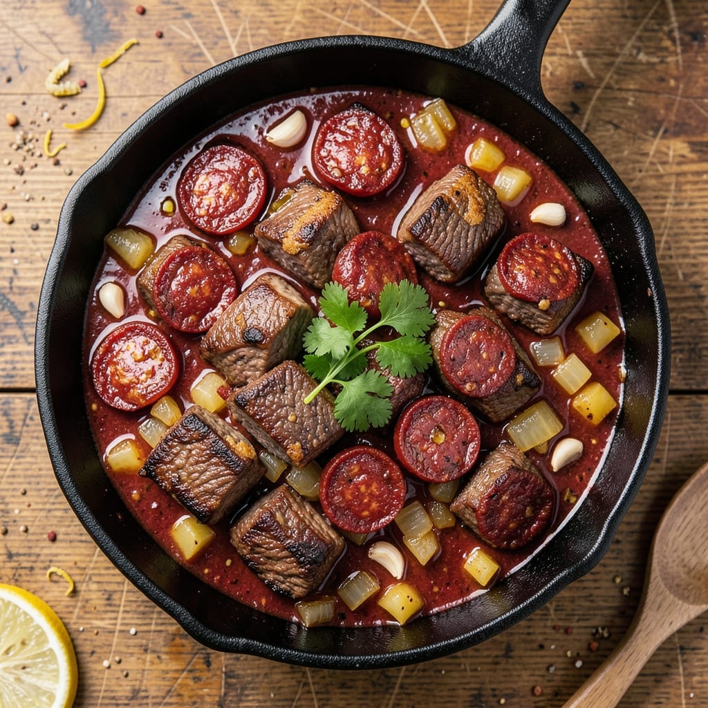 Beef and Chorizo Stew Recipe: Smoky Paprika-Kissed Depth in One Pot